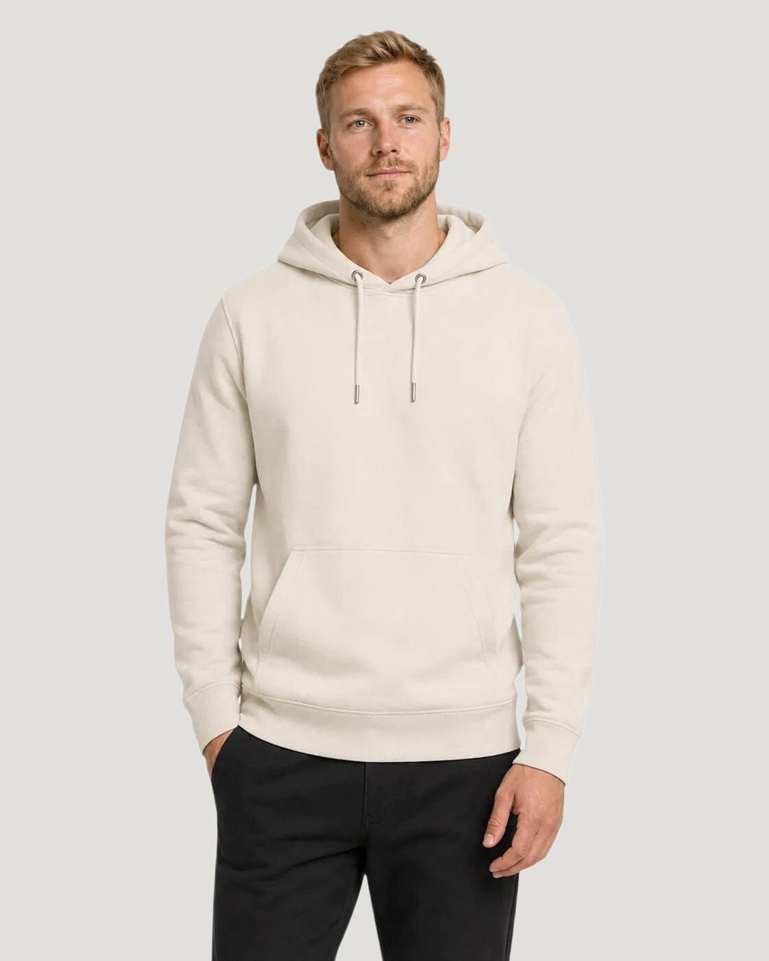 LAC DE SAINT-CASSIEN Hoodie Ivory – Halfbody Vorderseite #farbe_ivory