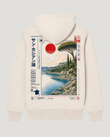 LAC DE SAINT-CASSIEN Hoodie Ivory – Flatlay Rückseite #farbe_ivory