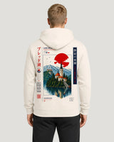 LAKE BLED NS401 Hoodie Ivory – getragen Rückseite #farbe_ivory