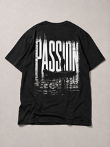 PASSION Kids Shirt Schwarz – Backprint, Flatlay
