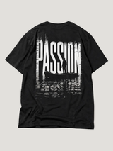 PASSION Kids Shirt Schwarz – Backprint, Flatlay #farbe_black