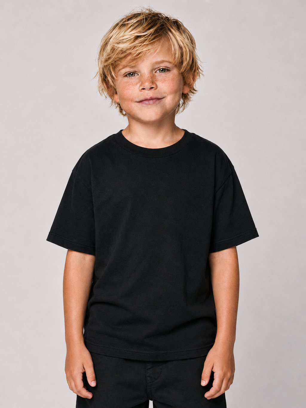 PASSION Kids Shirt Schwarz – cleane Vorderansicht, Karpfenangler-Streetwear
