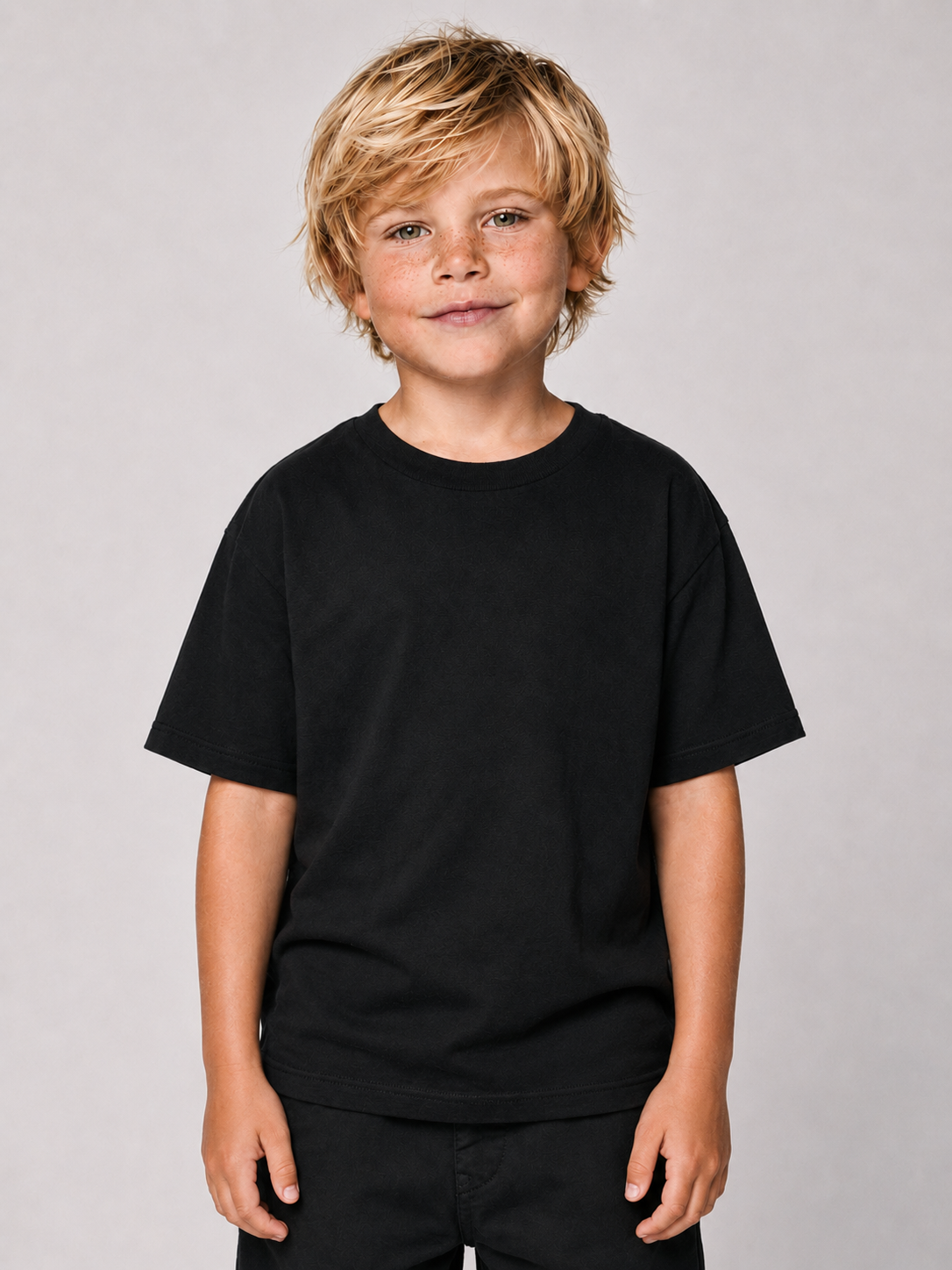 PASSION Kids Shirt Schwarz – cleane Vorderansicht, Karpfenangler-Streetwear