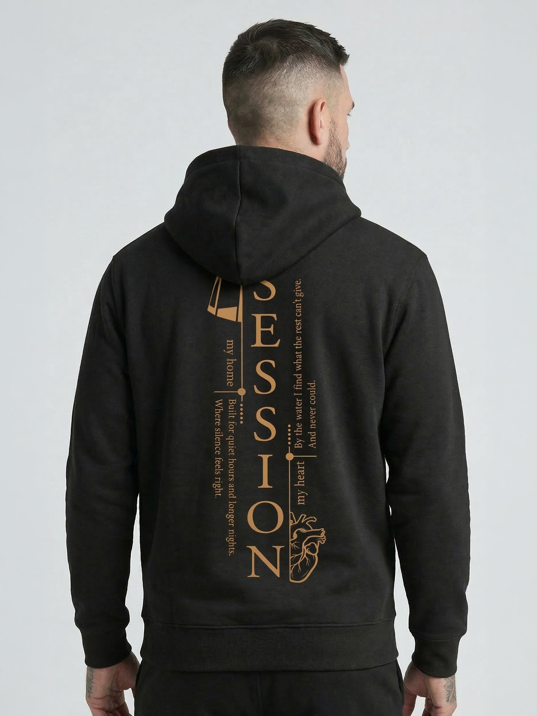 Schwarzer carpstylez Hoodie „Session“ mit Bivvy-Motiv – Karpfenangler-Streetwear
