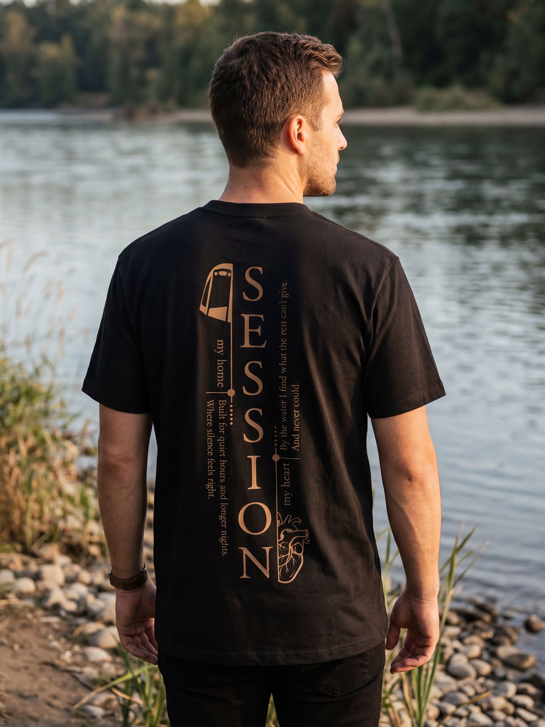Schwarzes carpstylez Shirt „Session“ – Vorderansicht