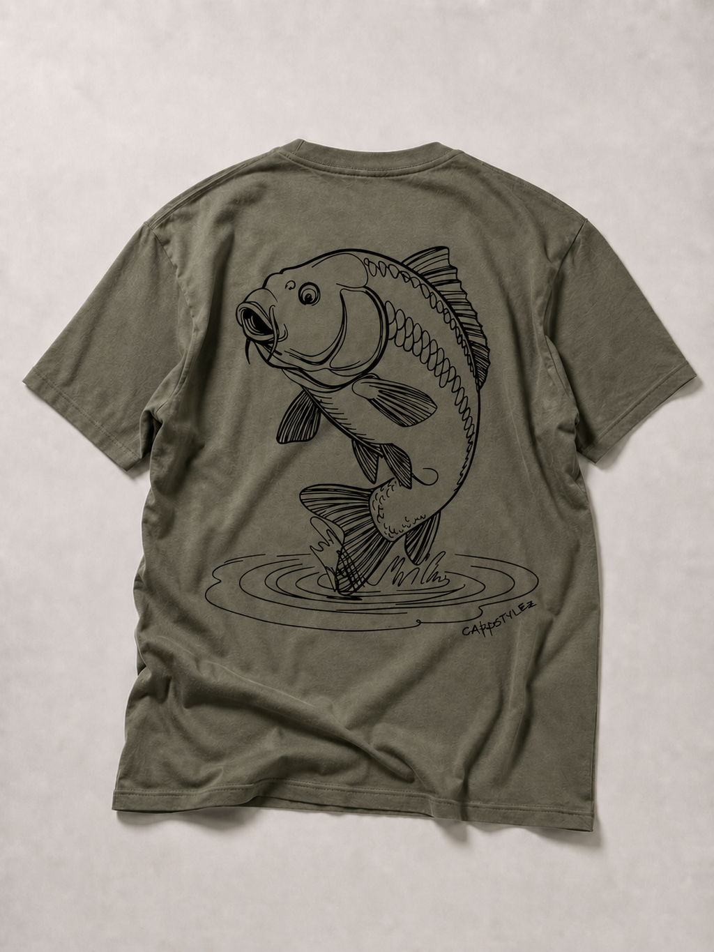 THE RISE Kids Shirt Khaki – Backprint, Flatlay