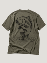 THE RISE Kids Shirt Khaki – Backprint, Flatlay #farbe_organic khaki